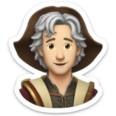 Joseph Gordon levitt as a bard sticker