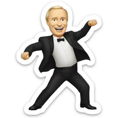 Vladimir Poutine qui danse la salsa sticker