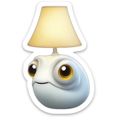 white bodied slug lamp with big round eyes above body on eye stocks sticker