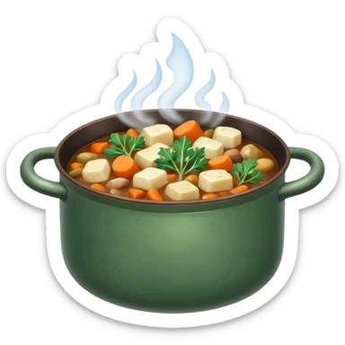 winter food in a nice pot  sticker