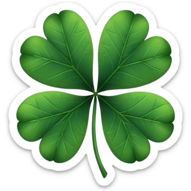 Five leaf clover make the leaf black  sticker