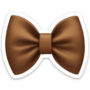 Brown bow sticker