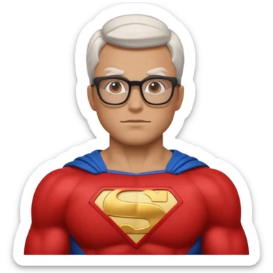 Glasses-Wearing super Heroe sticker