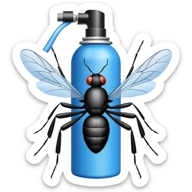 Emoji de OFF o repelente contra insectos en formato aerosol como un desodorane sticker
