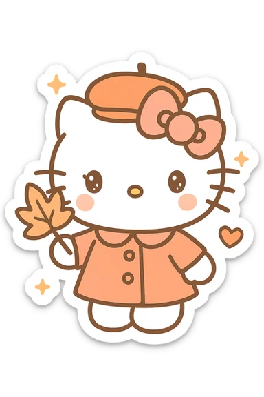 Hello Kitty Autumn Style sticker
