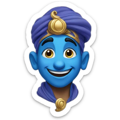 Blue genie from Aladdin  sticker