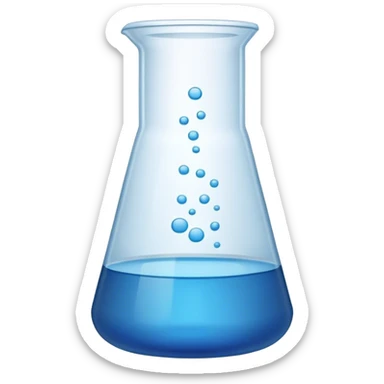 Lab beaker blue sticker