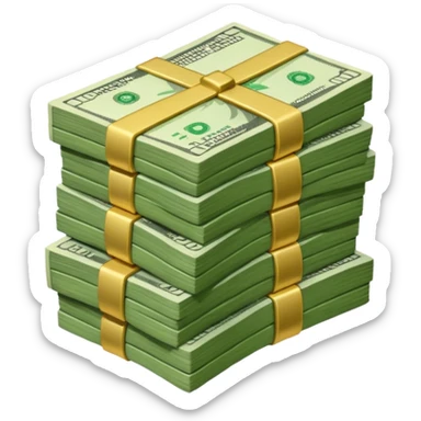 cash pile sticker