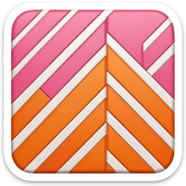 Pinkorangewhite wakuku sticker