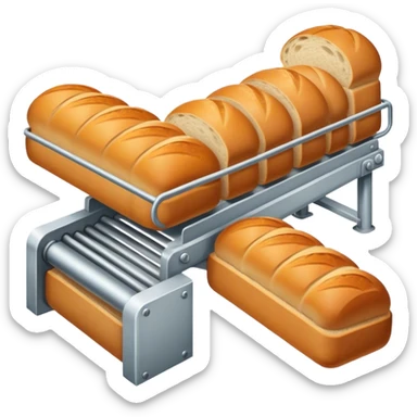 Conveyor transporting bread sticker