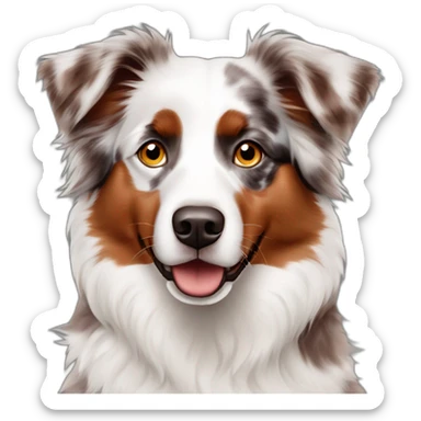 Red merle Australian shepherd heterochromia sticker