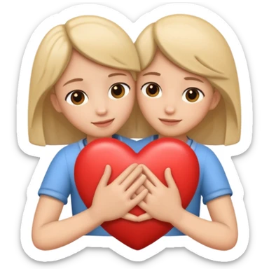 I want a heart embraced by two arms, one that is tender sticker