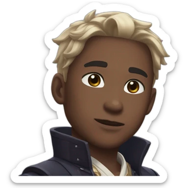 Genshin impact homme métisse sticker