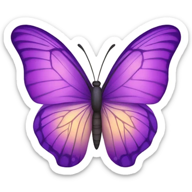 purple butterfly sticker