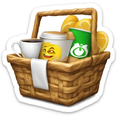 Gift basket tea coffee sticker