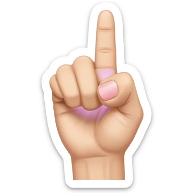 The back side of a fist with only the pinky up sticker