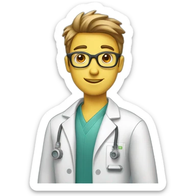 robotics student scientist male sticker