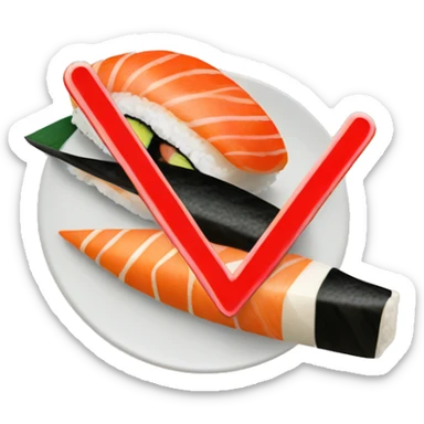 Stop sign with sushi  sticker