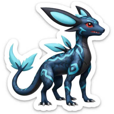 Salandit-Salamence-Umbreon-Silvally-fusion (full body) sticker