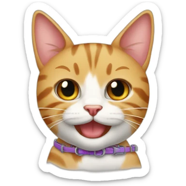 Braces on cat sticker