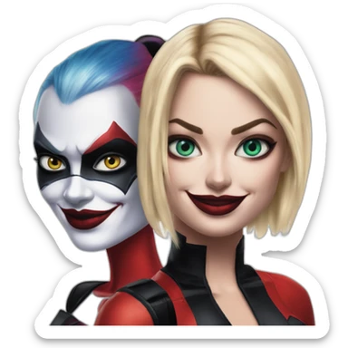 Margot Robbie en Harley quinn sticker