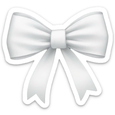 white bow ribbon sticker