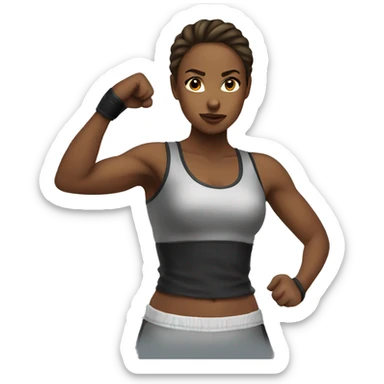 Fighting girls sticker