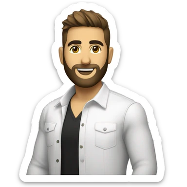 kendji en blouse blanche de scientifique sticker