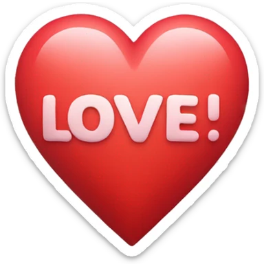 Heart with word “Love” in it sticker