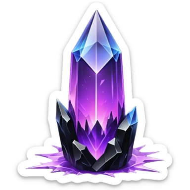 Purplish/black Skyshard crystal sticker