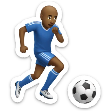 Person dribbling a soccer ball sticker