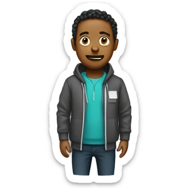 Doc weating a hoodie  sticker