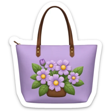 light purple tote bag sticker