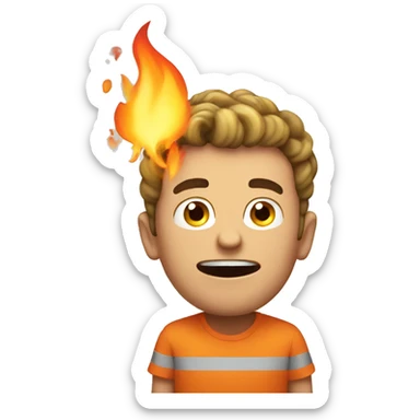 Guy Farts fire sticker