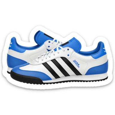 Adidas Samba blanche et bleue sticker