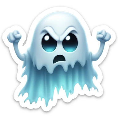 gamer ghost angry sticker