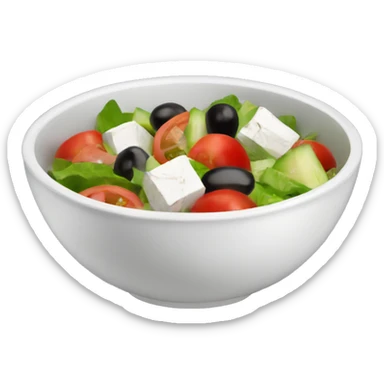 Bowl with Greek salad  sticker