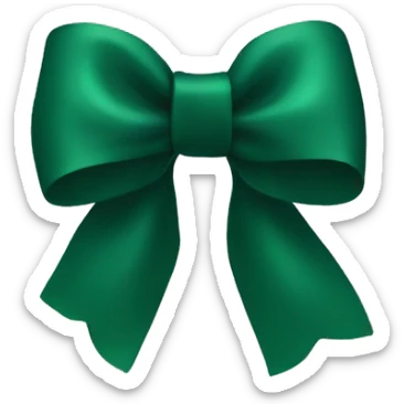 Dark green bow sticker