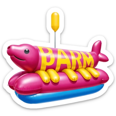  paris SPAM meat jeff koons style inflatable sculpture art painting  sticker
