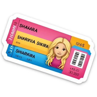 tickets of a Shakira concert sticker