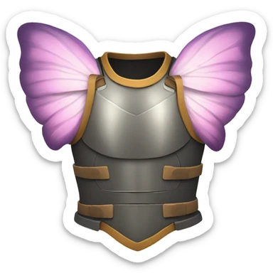 torso armor with butterfly wings sticker