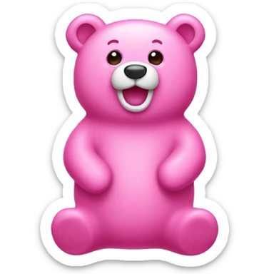Pink gumy bear sticker