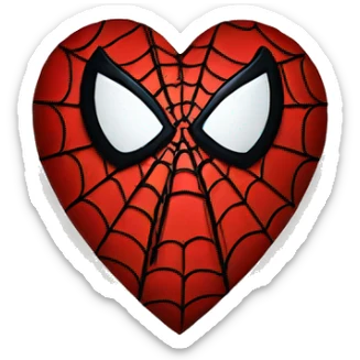 spiderman heart sticker