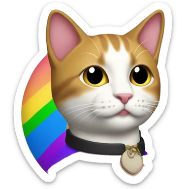 the gayest lgbtqia+ progressive anti-racist cat sticker