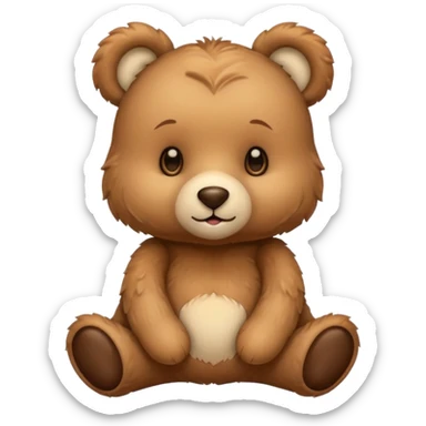 Proud feminine teddy bear sticker