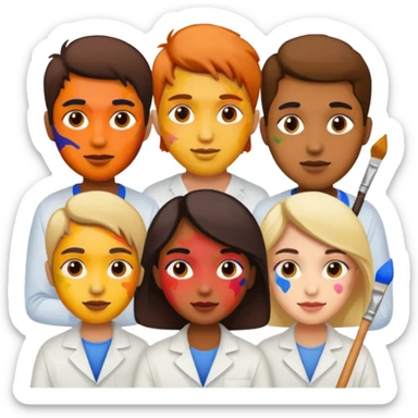 Painters with Paint Stained Faces sticker