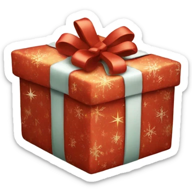 Christmas present sticker