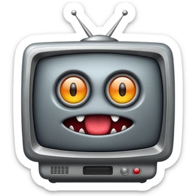 TV-headed monster sticker