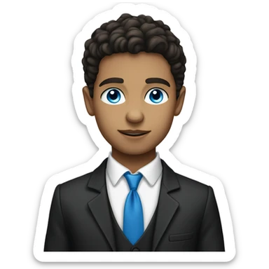 gipsy boy with blue eyes skinny in suit sticker