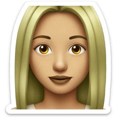 realistic portrait of girl marijuana sticker